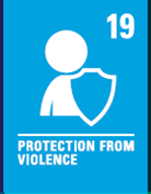 Image shows the United Nations Rights of the child number 19 - Protection from violence