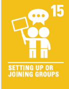 Image shows the United Nations rights of the child number 15 Setting up or joining groups