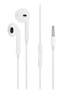 Image shows a pair of earphones with a jack that are required for testing.