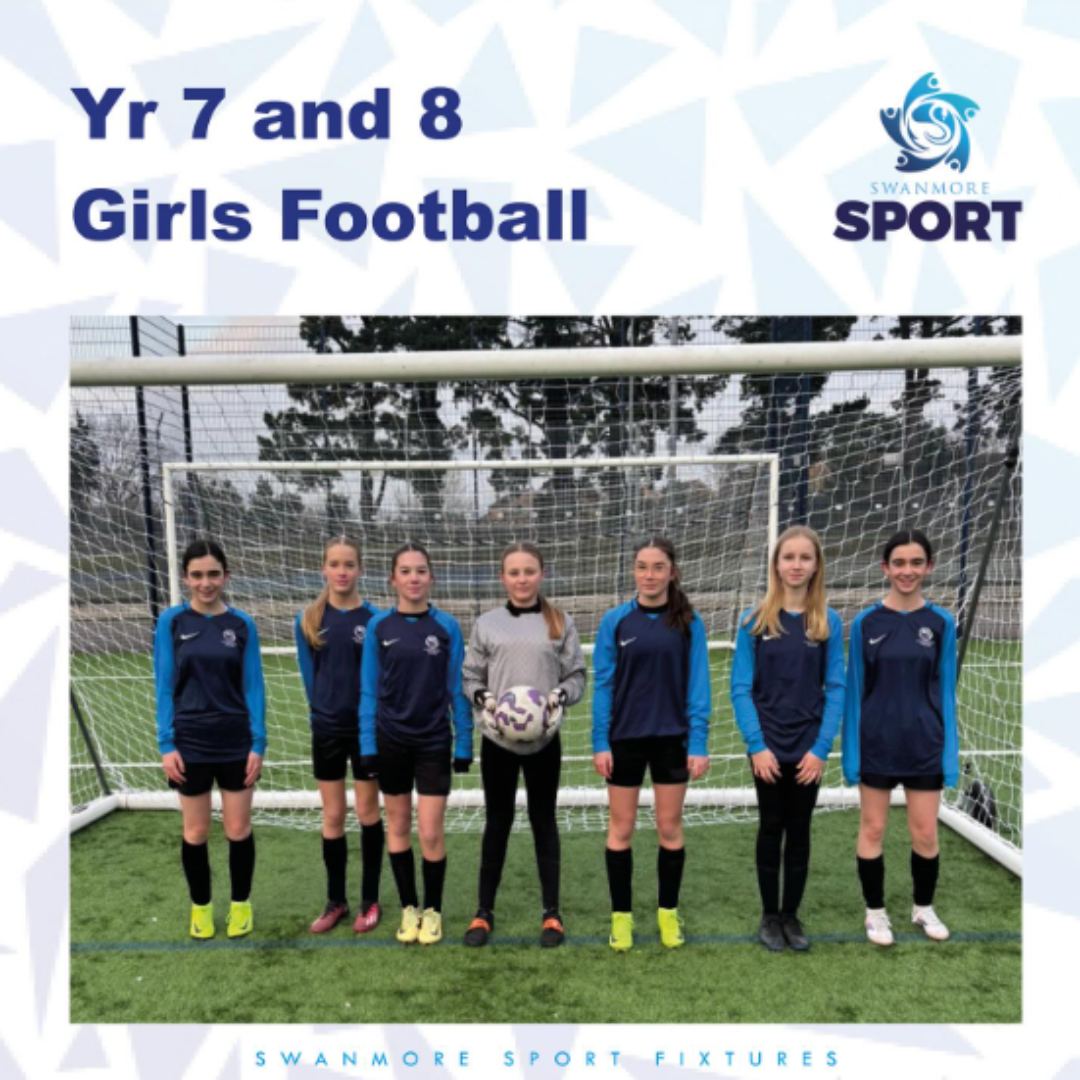 Image shows some of the Y7 and Y8 girls football team players
