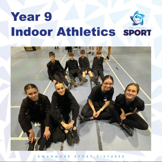 Image shows the team of 8 year 9 pupils that we took to Perins School for the Sports Hall Athletics event.