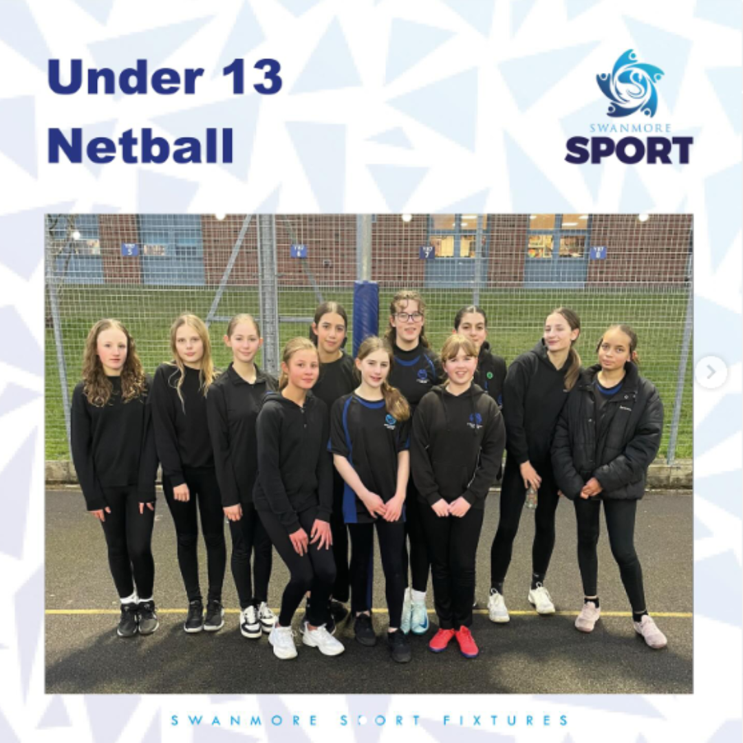 Image shows members of the under 13 netball team